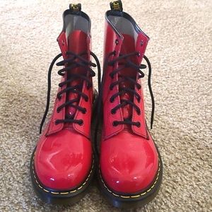RED Patent Dr. Martens